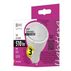 Bulb LED GU10 6W SPOT white warm EMOS step dimmable
