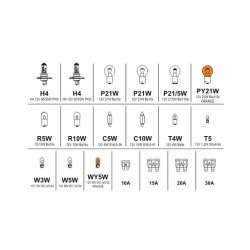 Mega boks med Prer 12V boks  H4 + H4 + sikringer