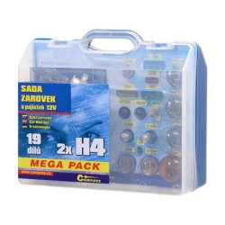 Mega boks med Prer 12V boks  H4 + H4 + sikringer