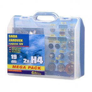 Mega boks med Prer 12V boks  H4 + H4 + sikringer