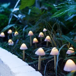 Solar lamp mini mushrooms 12stk i sett