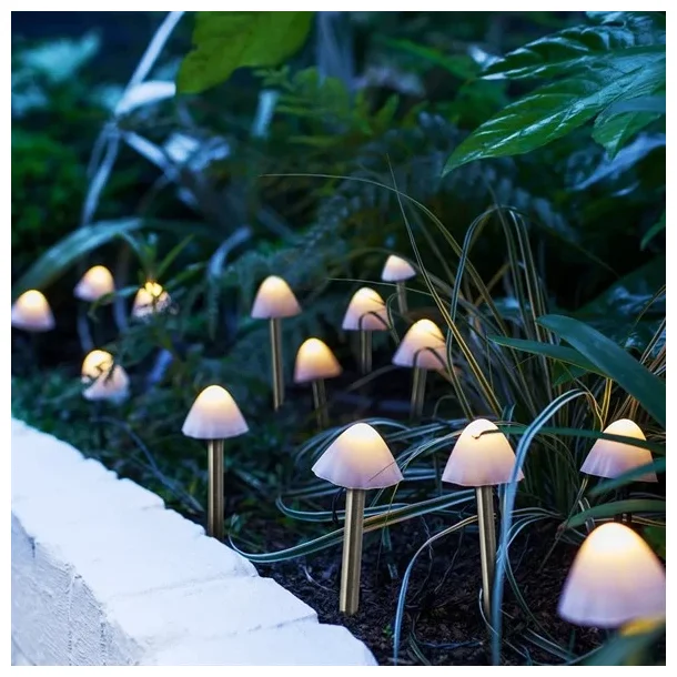 Solar lamp mini mushrooms 12stk i sett