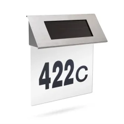 Solar lampe GARDEN OF EDEN 11446B med hus nummer