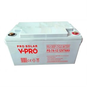 Batteri 12V 74Ah V-PRO SOLAR DEEP CYCLE