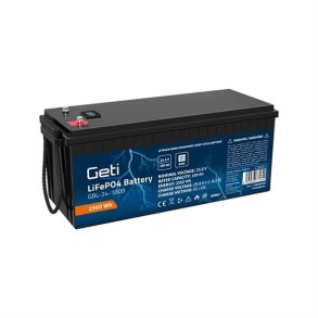 Batteri LiFePO4 25,6V 100Ah GETI GBL-24-100B Bluetooth+skjerm