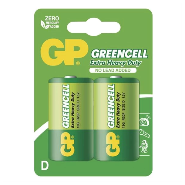 Battery D (R20) Zn-Cl GP Greencell 2stk