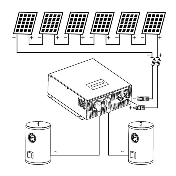 Solar inverter ECO Solar Boost MPPT-3000 3.5kW PRO, Water heating