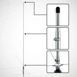 Xiegu VG4 4-Band Base Station Vertical Antenna | for HF Transceiver | 40m/20m/15m/10m