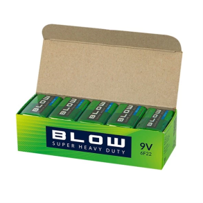 Battery 9V (6LR61) Zn-Cl BLOW Super Heavy, pakning med 10stk