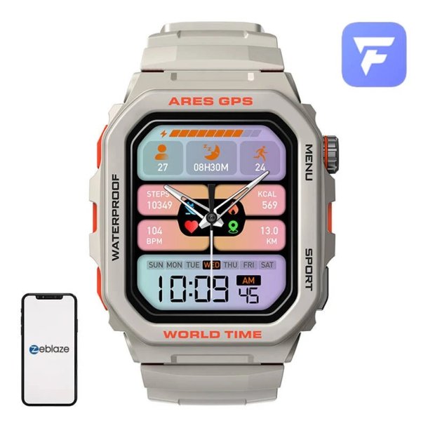 SmartWatch ZEBLAZE Ares GPS White