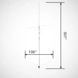 Xiegu VG4 4-Band Base Station Vertical Antenna | for HF Transceiver | 40m/20m/15m/10m