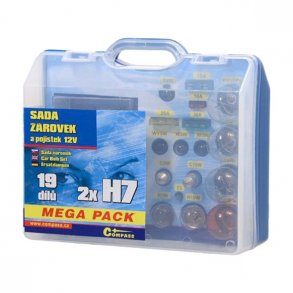 Mega boks med Prer 12V  H7 + H7 + sikringer