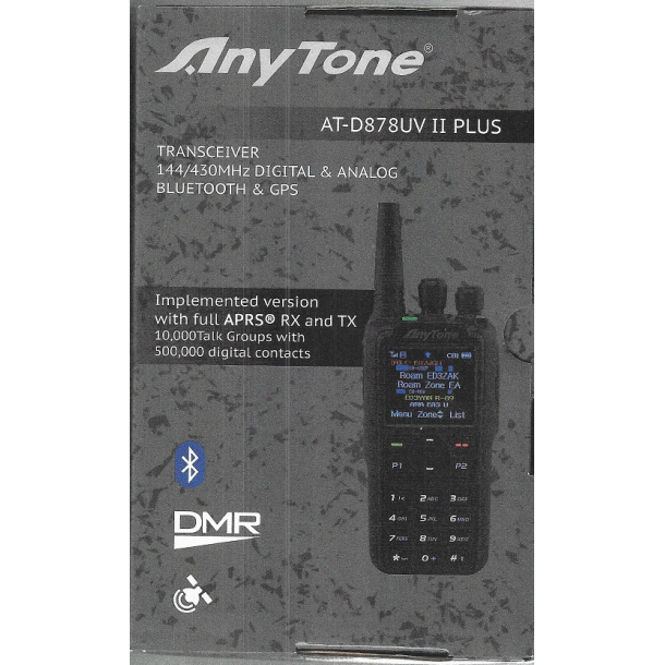 Anytone D878 UV II Plus med Bluetooth, GPS, og APRS