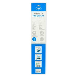CB PNI Extra 45 antenna, with magnet included, length 45 cm, SWR 1.0, 26-30MHz, 150W, fiberglass
