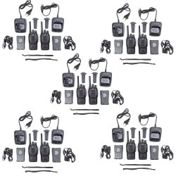 Kit of 10 portable radio stations PNI PMR R40 PRO batteries, chargers and headphones included