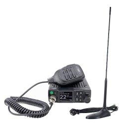 CB PNI ESCORT HP 9001 PRO ASQ radiostasjonspakke justerbar, AM-FM, 12V, 4W + CB PNI Extra 48-antenne