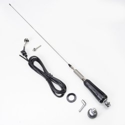 CB PNI LED 1000 folding antenna, 100 cm long, with cable and fixed butterfly mount, 26-30 MHz, 300 Watt, illuminates during transmission