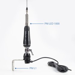 CB PNI LED 1000 folding antenna, 100 cm long, with cable and fixed butterfly mount, 26-30 MHz, 300 Watt, illuminates during transmission
