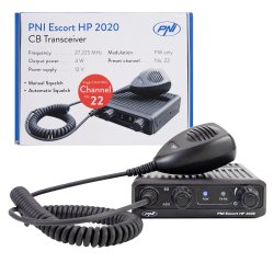 CB radio station PNI Escort HP 2020, single channel, 22 frequency, 27.225 MHz only, FM, without noise, the most quiet station