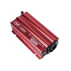 Voltage inverter PNI L650W dual power supply 12V/24V, output 230V, 500W, modified sine, USB plug 5V 500mAh, with power clamps and cigarette lighter plug included