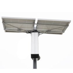 SL802 gatelysstolpe med to 160W solcellepaneler 