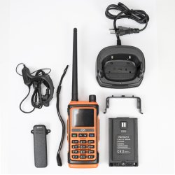 Portable VHF/UHF radio station PNI P17UV dual band 144-146MHz and 430-440MHz, 999CH, 1500mAh, Scan, 