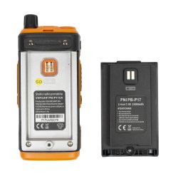 Portable VHF/UHF radio station PNI P17UV dual band 144-146MHz and 430-440MHz, 999CH, 1500mAh, Scan, 