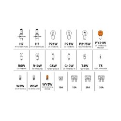 Mega boks med Prer 12V  H7 + H7 + sikringer