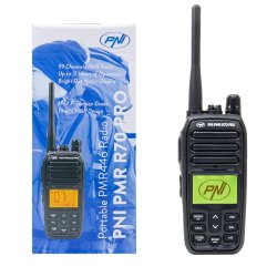 Portable radio station PNI PMR R70 PRO 446MHz, 0.5W, 99 channels, 16 PMR and 50 CTCSS and 104 DCS tones, IP67