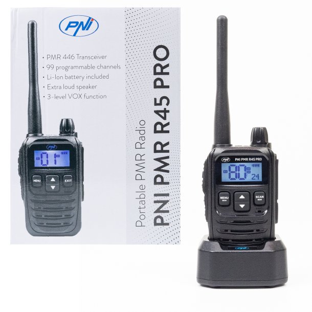 Portable radio station PNI PMR R45 PRO 446MHz, 0.5W