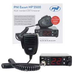 PNI Escort HP 5500 CB radio station, multistandard, 4W, AM-FM, 12V/24V,