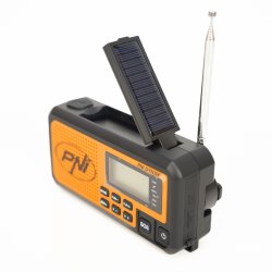Ekspedisjonsradio Portable radio PNI DYN300, with dynamo, solar charge, flashlight, powerbank 4000 