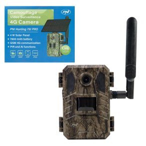 Hunting 751 PRO kamuflasje videoovervkingskamera, 16MP, 4G LTE, GPS, Night Vision, usynlige lys
