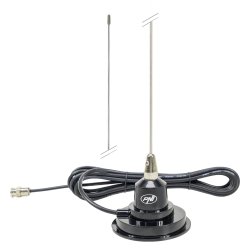 VHF300 magnet antenne med 4m kabel og plugg 134 - 174 MHz, 136 cm
