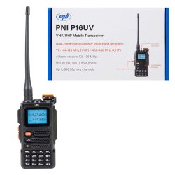 Portable VHF/UHF radio station PNI P16UV, 999 channels