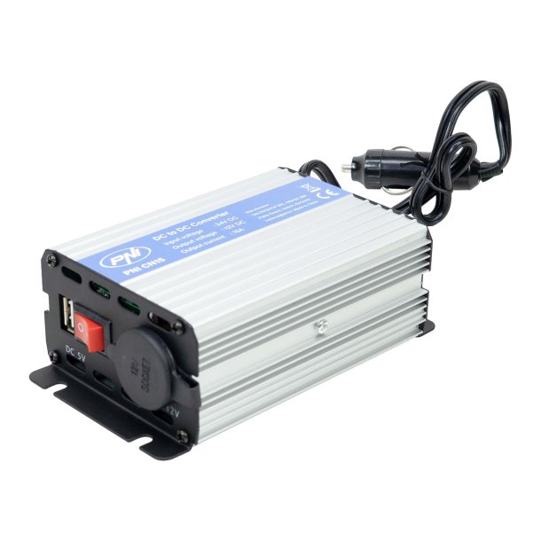 PNI CN15 Voltage Converter 180W, 24V-12V, 15A, USB 2.0, Output Short Circuit Protection