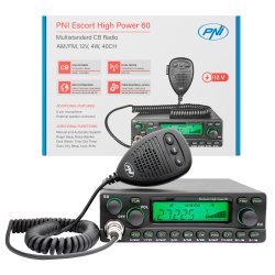 CB Radio PNI Escort 60 Multistandard, 4 watt FM/AM, 12V, ASQ, RF Gain