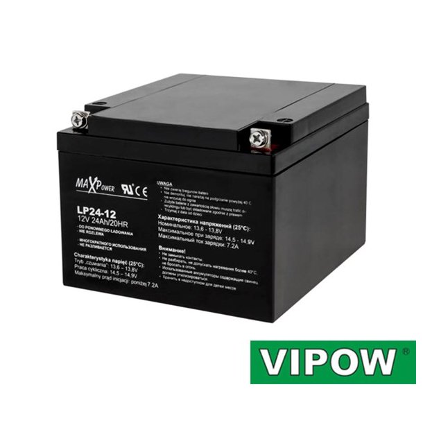 Lead-acid battery 12V/24Ah VIPOW