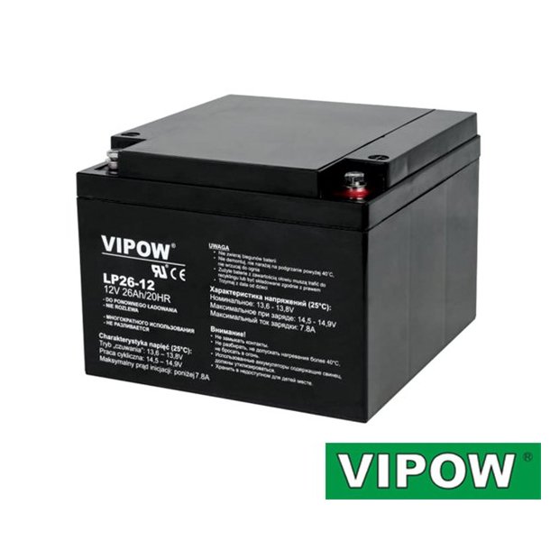 Lead-acid battery VIPOW 12V 26Ah VIPOW