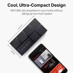 Tenda MS108G 8-Port 10/100/1,000 Mbps Desktop Switch