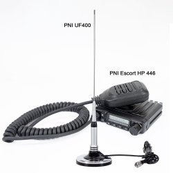 UHF Mini radio 400-480Mhz med programkit og 47cm magnetantenn