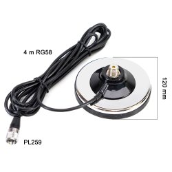 UHF Mini radio 400-480Mhz med programkit og 47cm magnetantenn