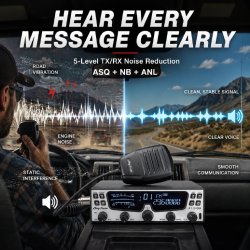 AnyTone AT-5100 BT 10m Mobile Transceiver 35W, SSB, AM, FM, CW