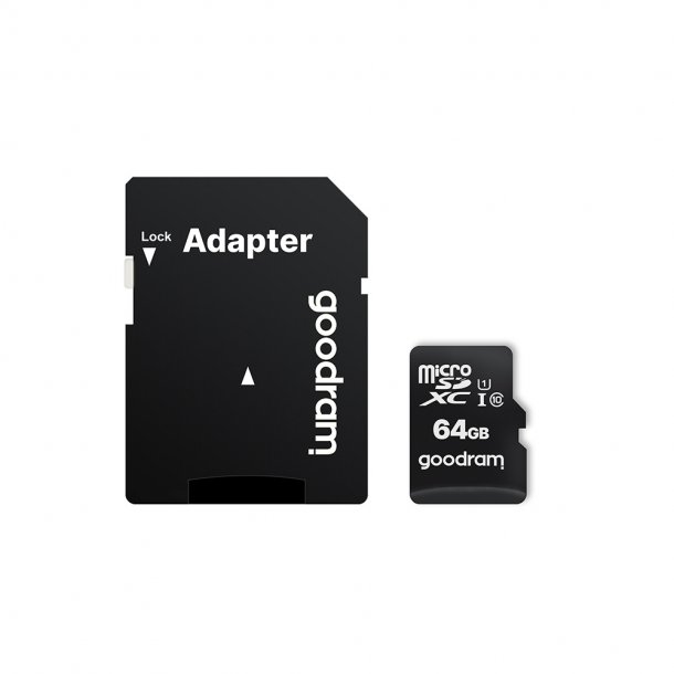 GoodRam microSDXC (64GB | class 10 | UHS I) 30/15 MB/s + adapter