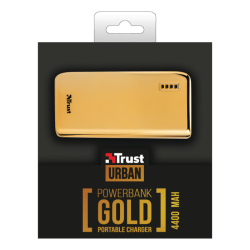 PowerBank 4400 Portable Charger - gold