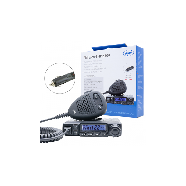 PNI mobilpakke med bobilantenne + CIGAR PLUG Mini Multi Channel CB Transceiver 