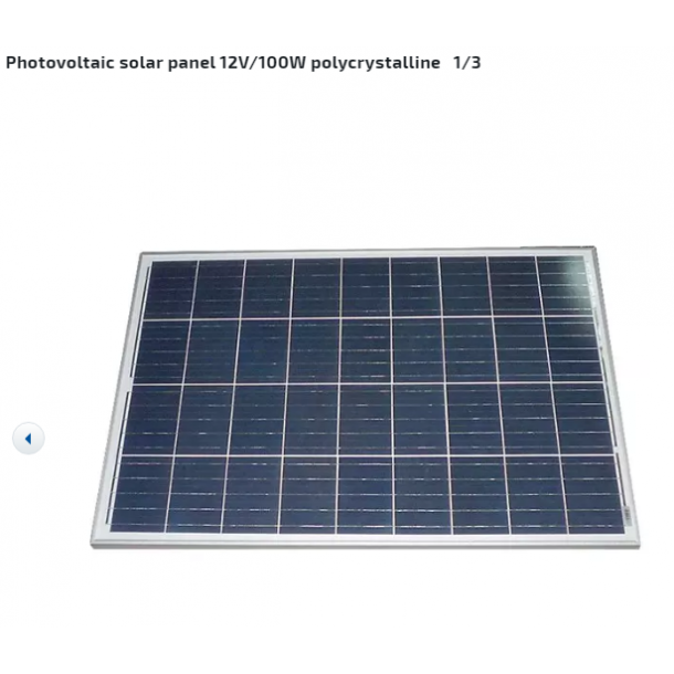 Photovoltaic solar panel 12V/100W polycrystalline