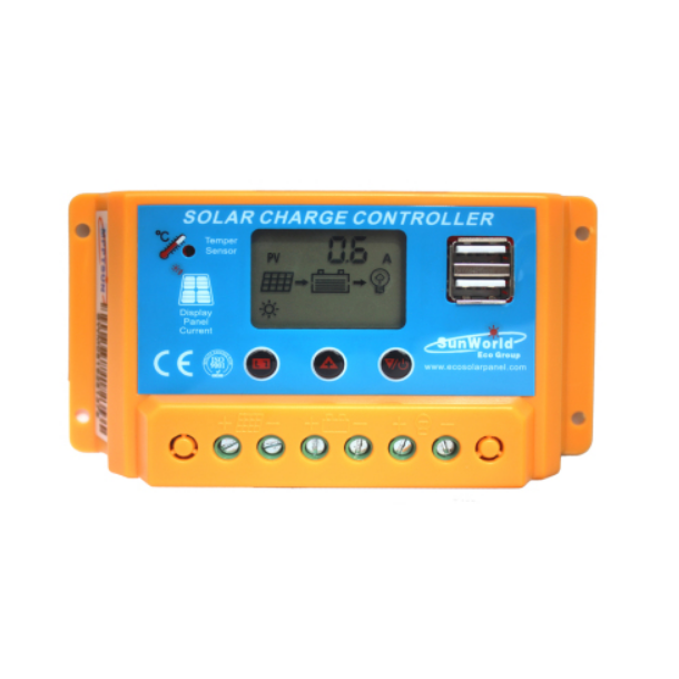 10A solar lade controller 12v/24v + USB display Current &amp; Temperature