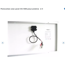 Photovoltaic solar panel 12V/30W polycrystalline