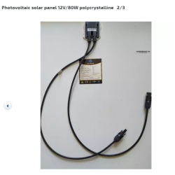 Photovoltaic solar panel 12V/80W polycrystalline